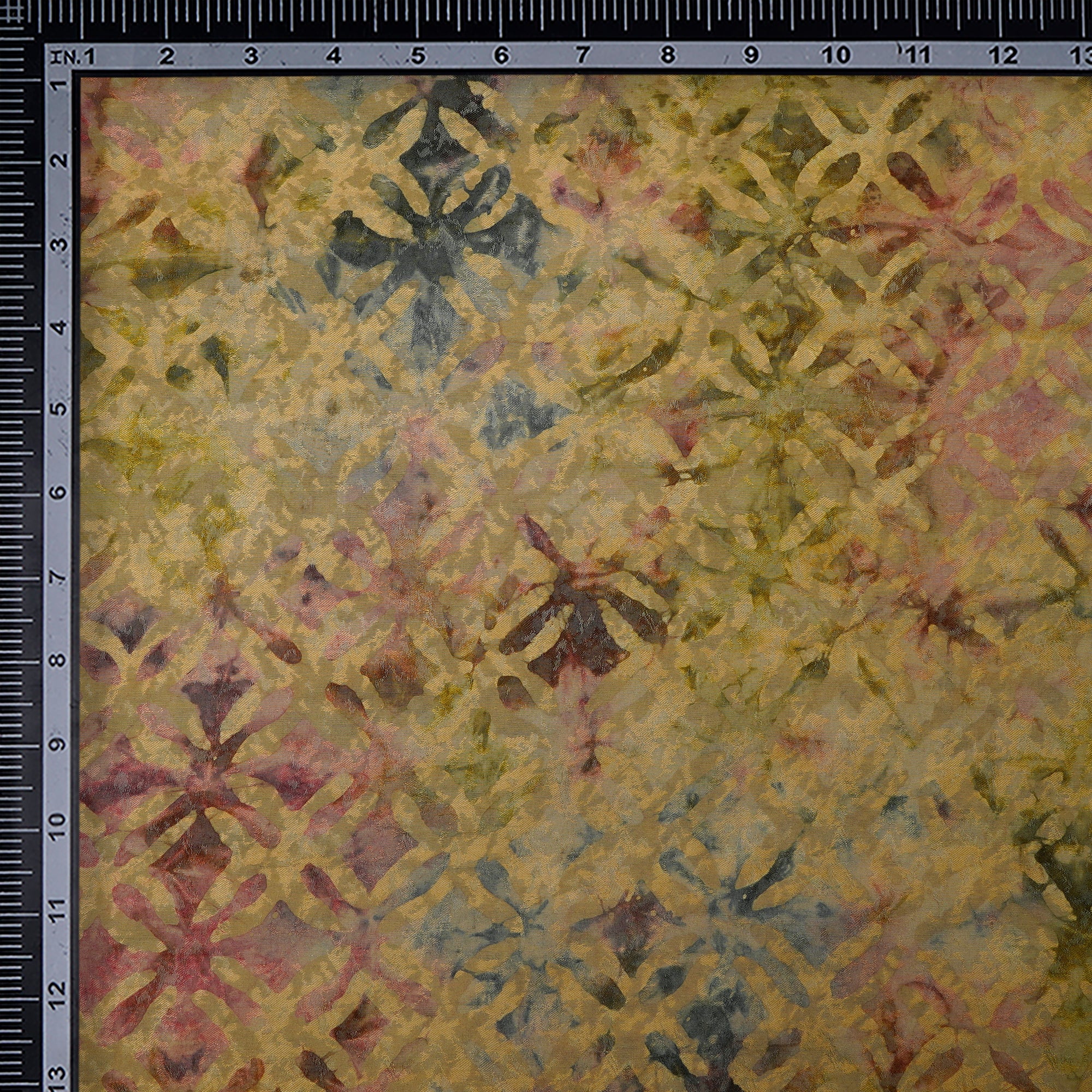 Multi Color Butti Batik Pattern Screen Printed Modal Fabric