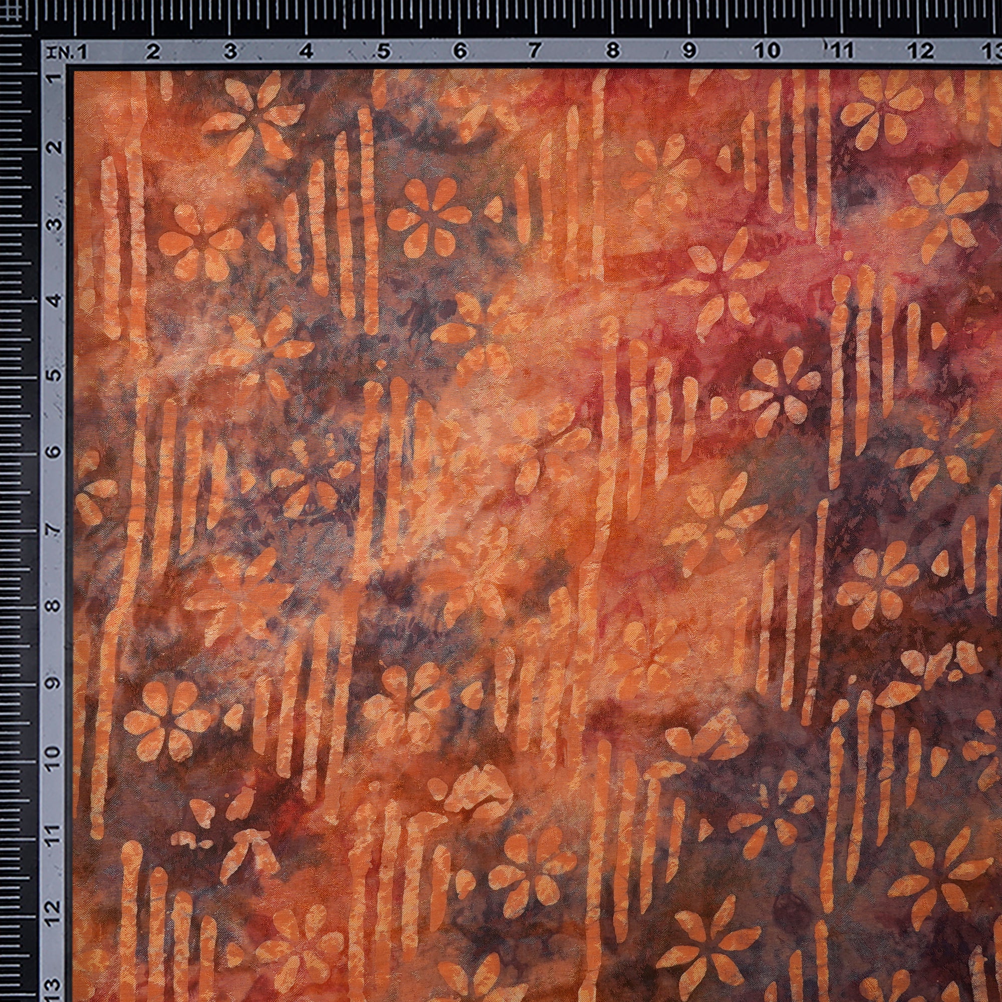 Coral Reef Butti Batik Pattern Screen Printed Modal Fabric