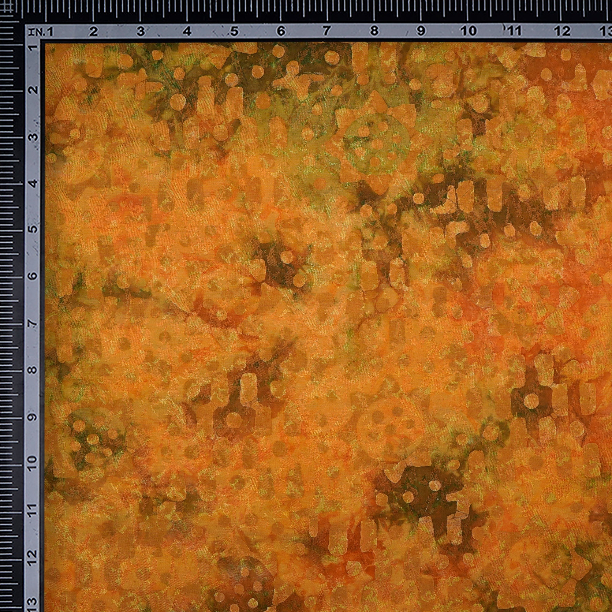 Amberglow Butti Batik Pattern Screen Printed Modal Fabric