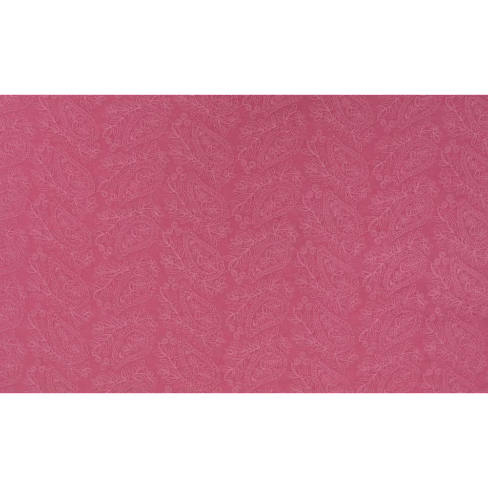 Hot Pink Color Embroidered Fine Chanderi Fabric
