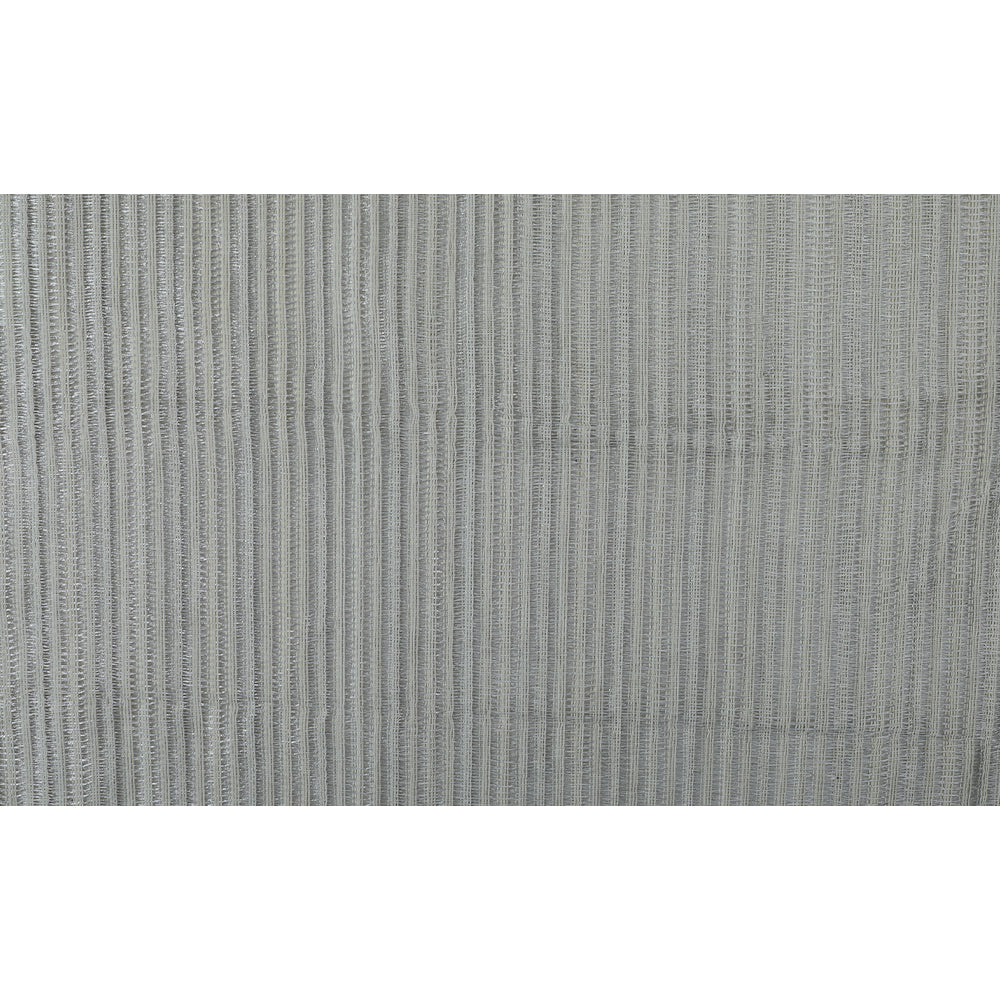 Off White-Silver Color Fancy Nylon Net Fabric