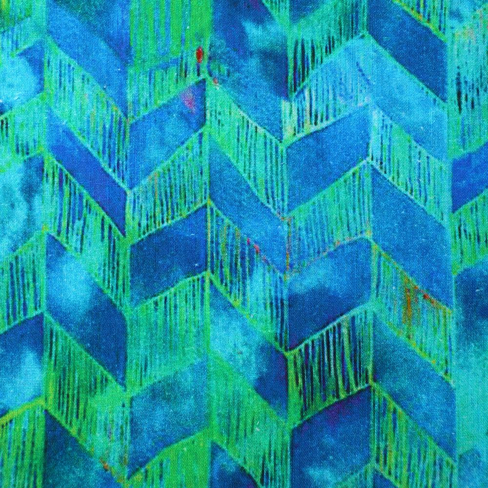 Blue Color Digital Printed Muslin Cotton Fabric