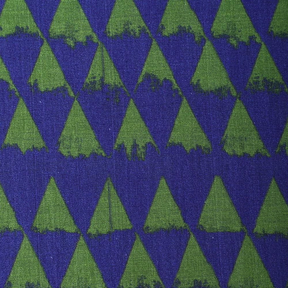Purple-Lawn Green Color Digital Printed Tussar Silk Fabric