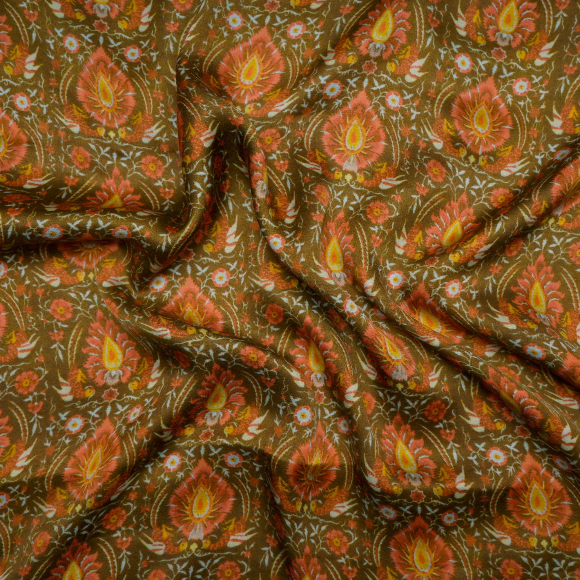 Multi Color Digital Printed Modal Satin Fabric