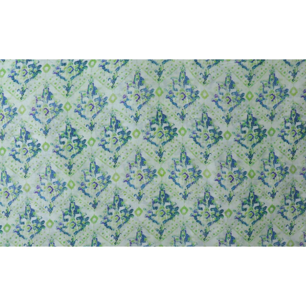 Light Green Color Digital Printed Bemberg Modal Fabric