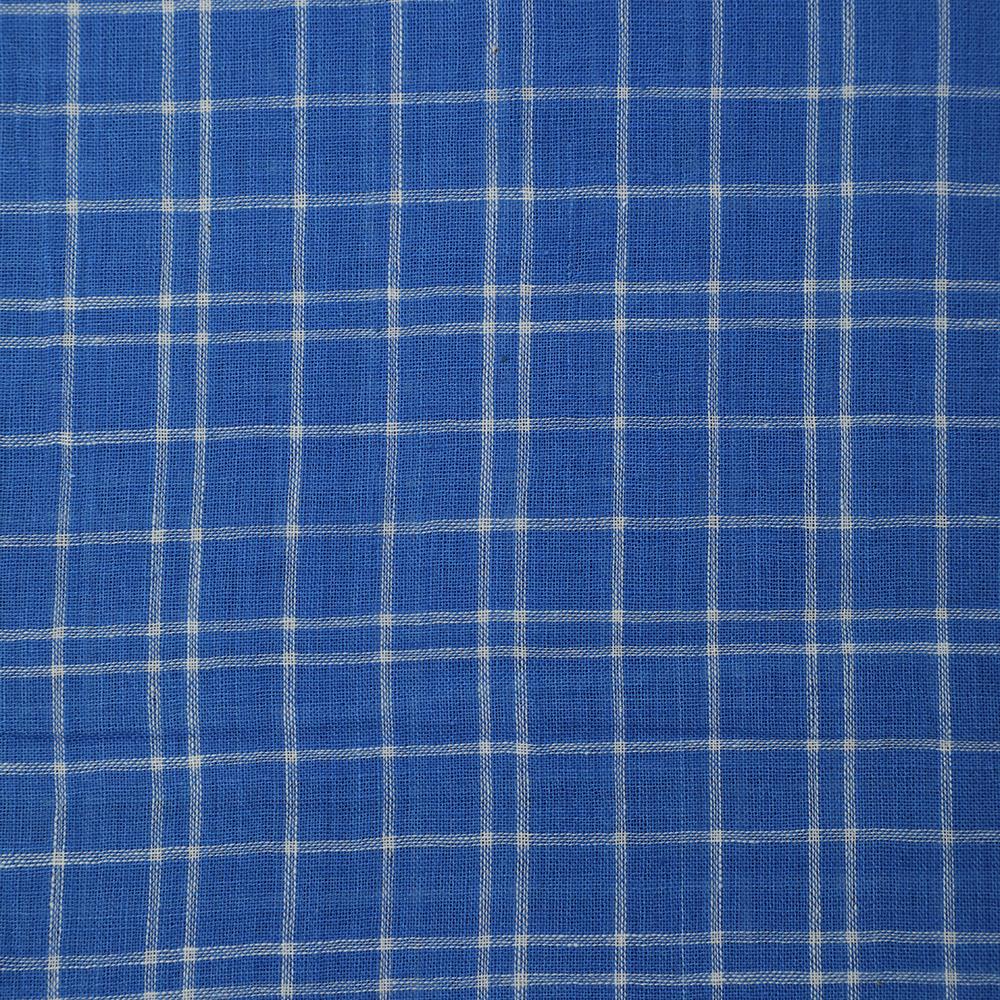 Blue-White Color Yarn Dyed Cotton Muslin Fabric