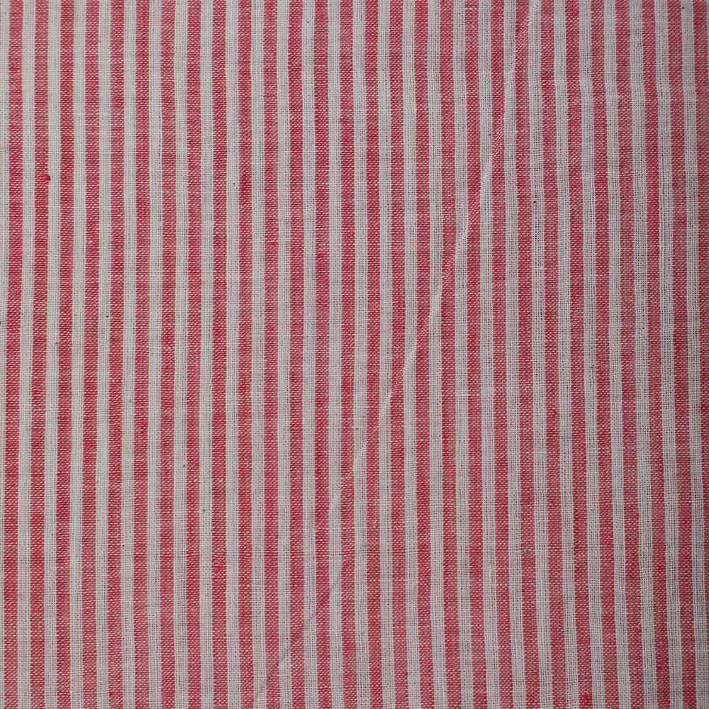 Pink-Cream Color Yarn Dyed Cotton Muslin Fabric