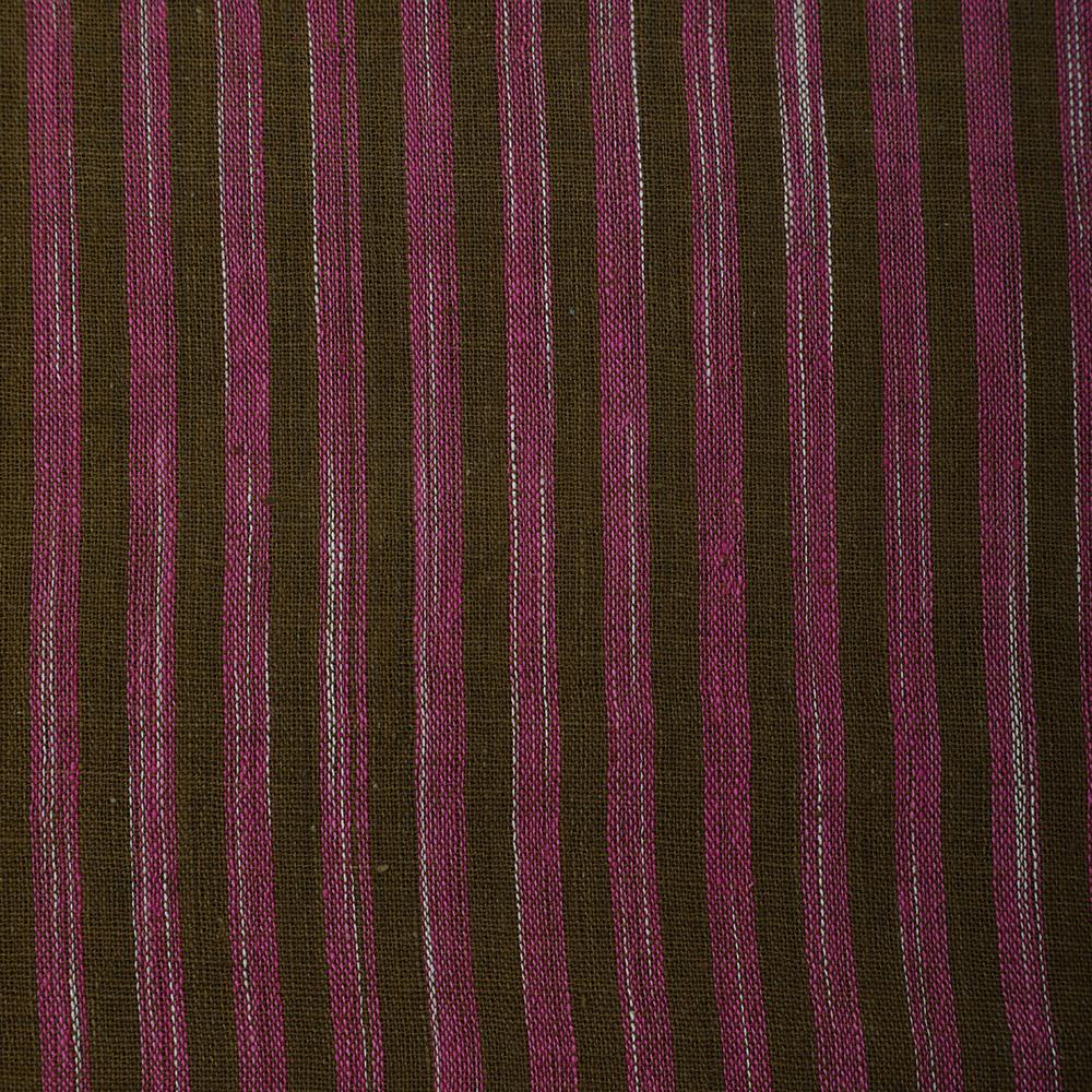 Mauve-Olive Green Color Yarn Dyed Cotton Muslin Fabric