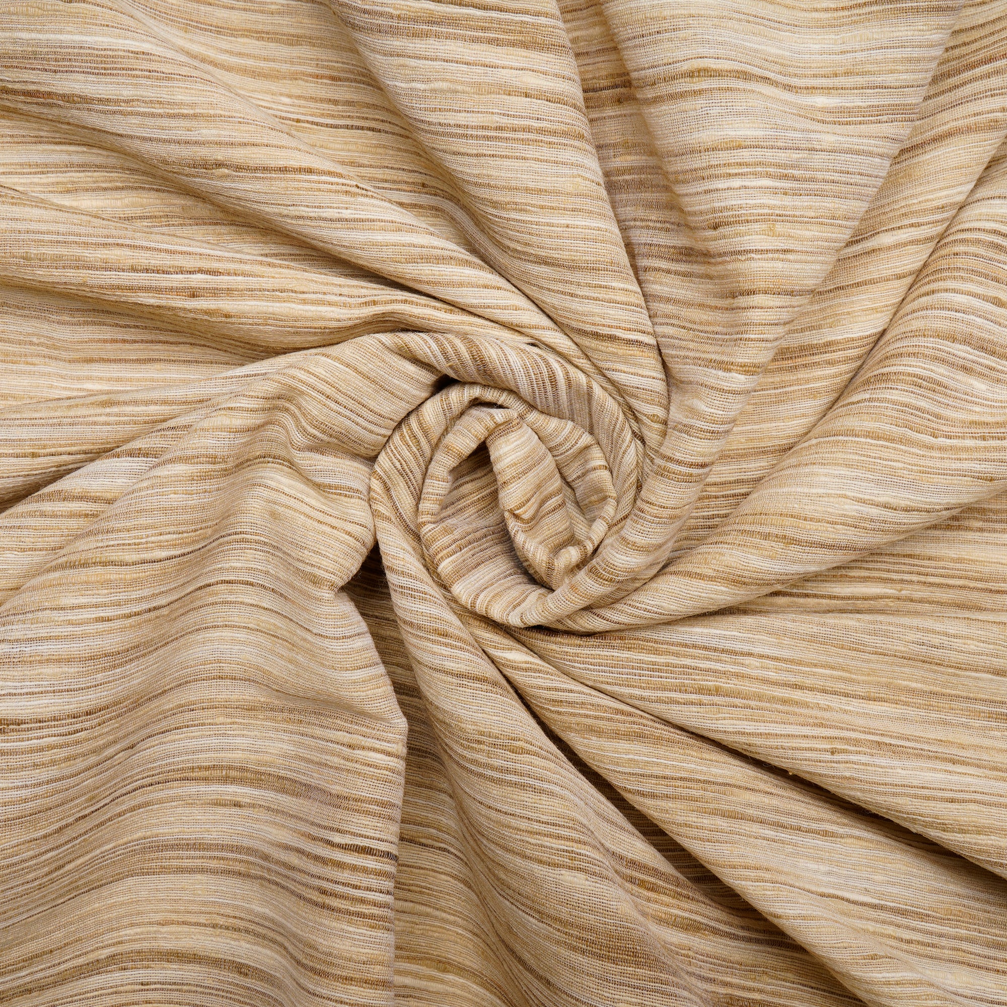 Brown Color Polyester Cotton Ghicha Fabric