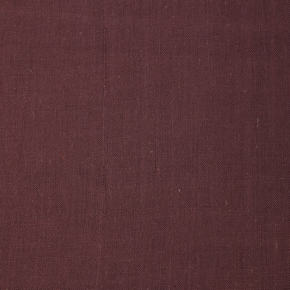 Wine Stain Color Handwoven Handspun Cotton Fabric