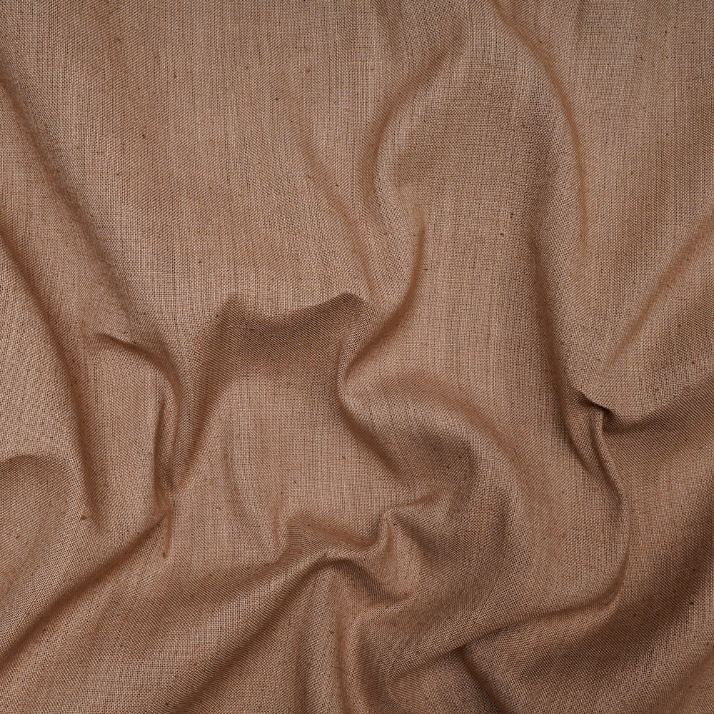 Light Brown Color 40's Count Handwoven Handspun Cotton Fabric