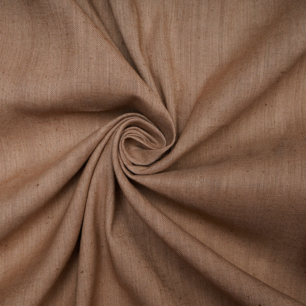 Light Brown Color 40's Count Handwoven Handspun Cotton Fabric