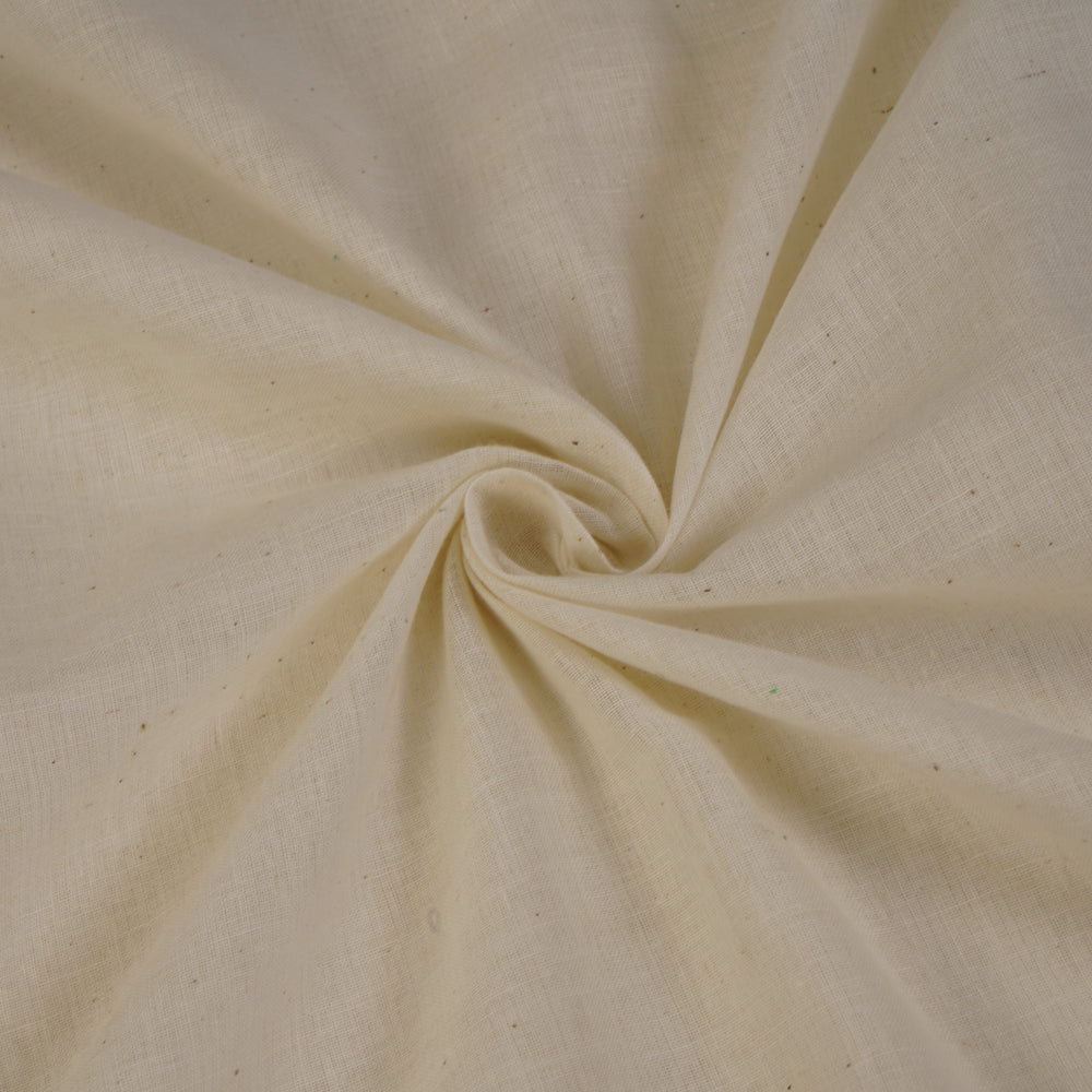 Cream Color Handloom Cotton Muslin Fabric