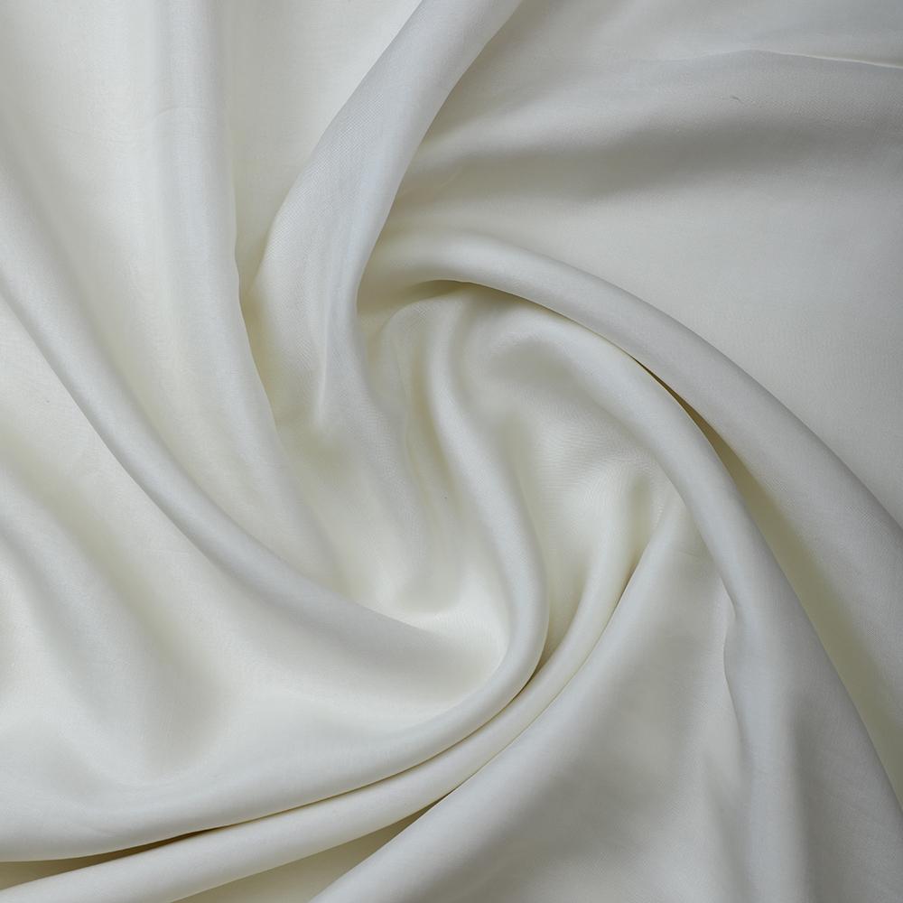Cream Color Hand Woven Mulberry Silk Fabric