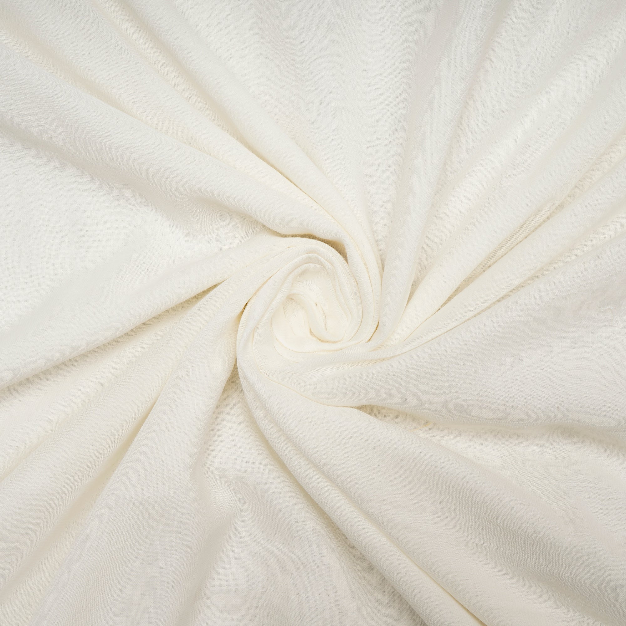 White Handwoven Muslin Cotton Fabric