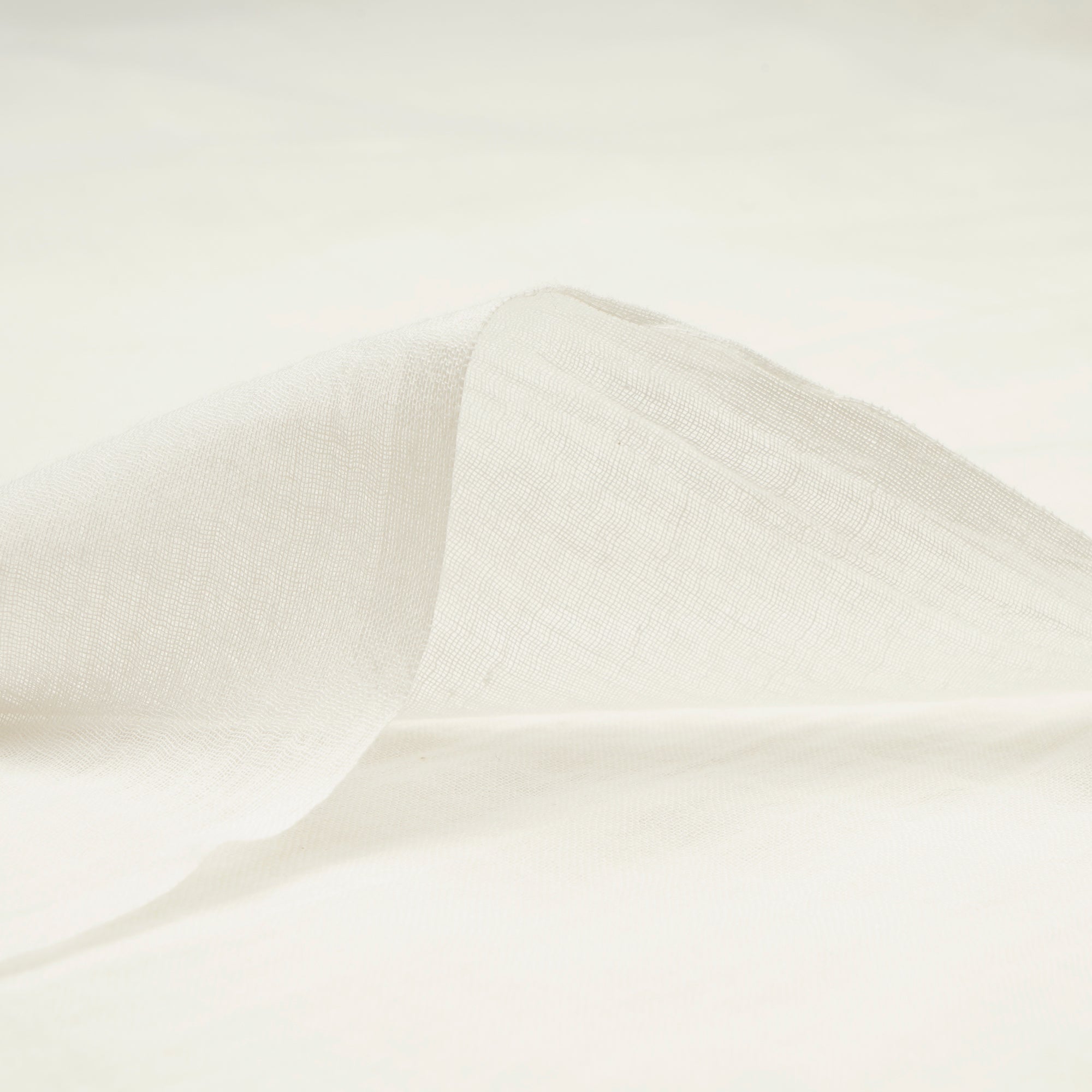 White Handwoven Muslin Cotton Fabric