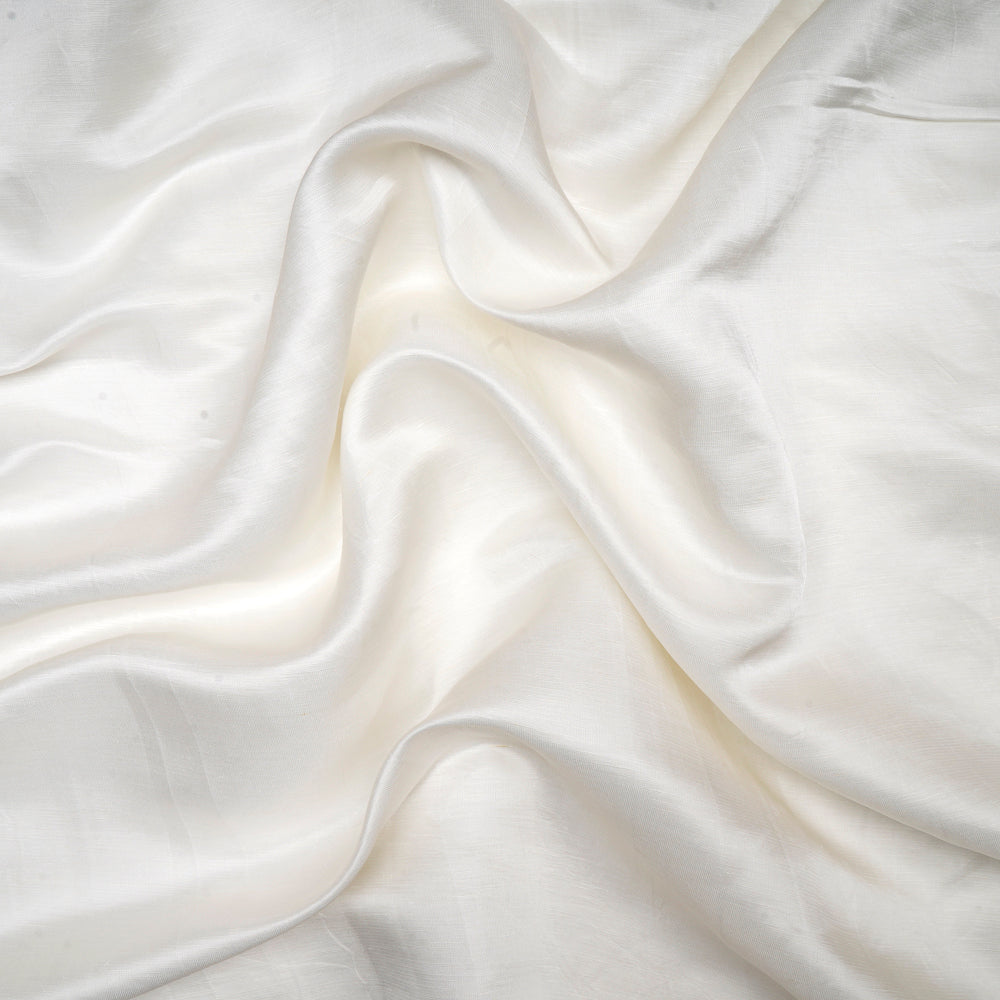 White Plain Dyeable Viscose Linen Fabric