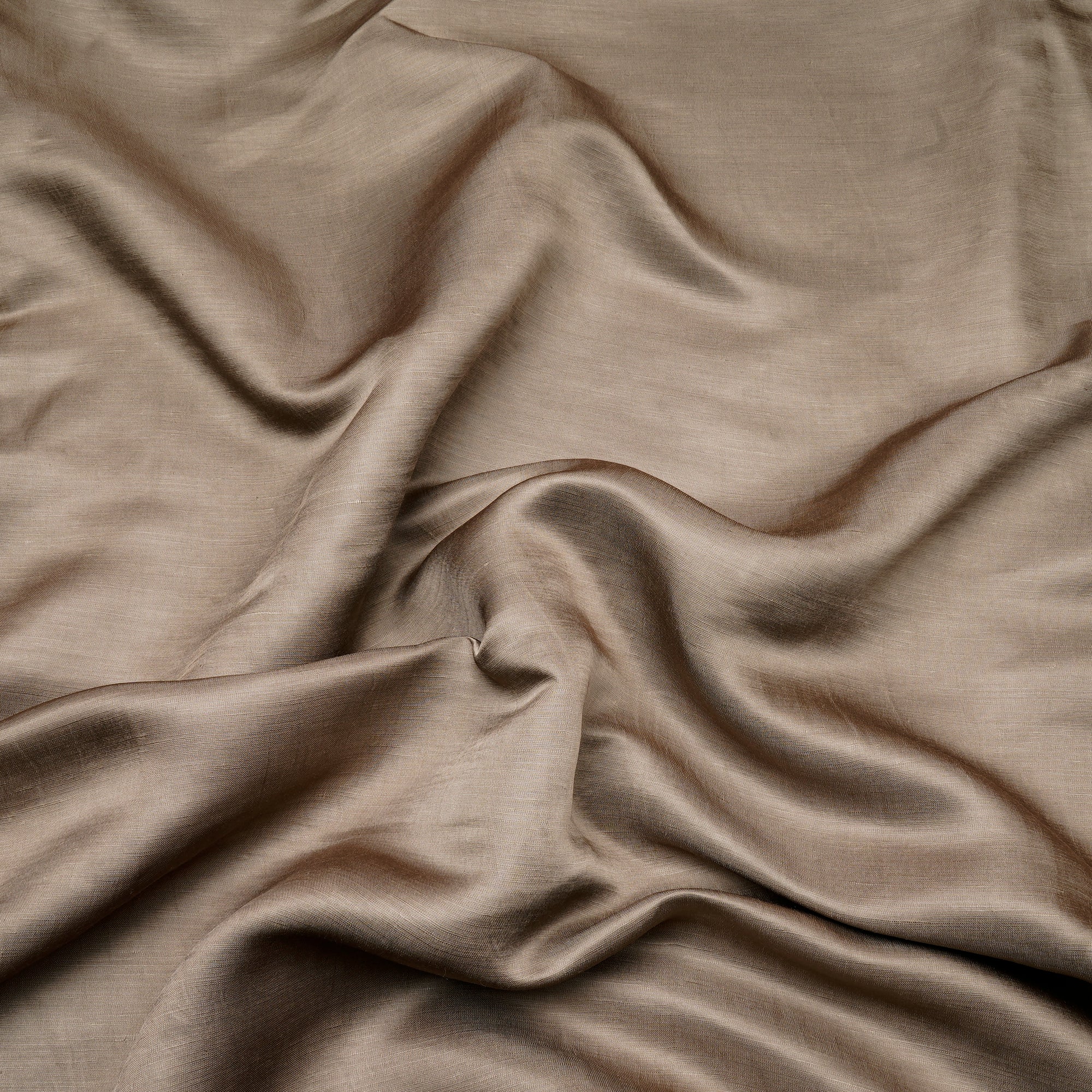 Cinereous Plain Viscose Linen Satin Fabric