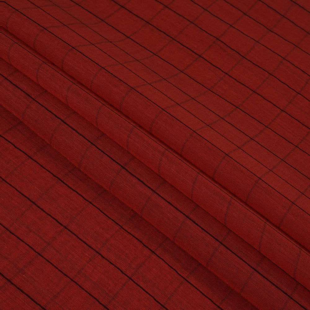 Red Color Piece Dyed Fancy Chanderi Fabric