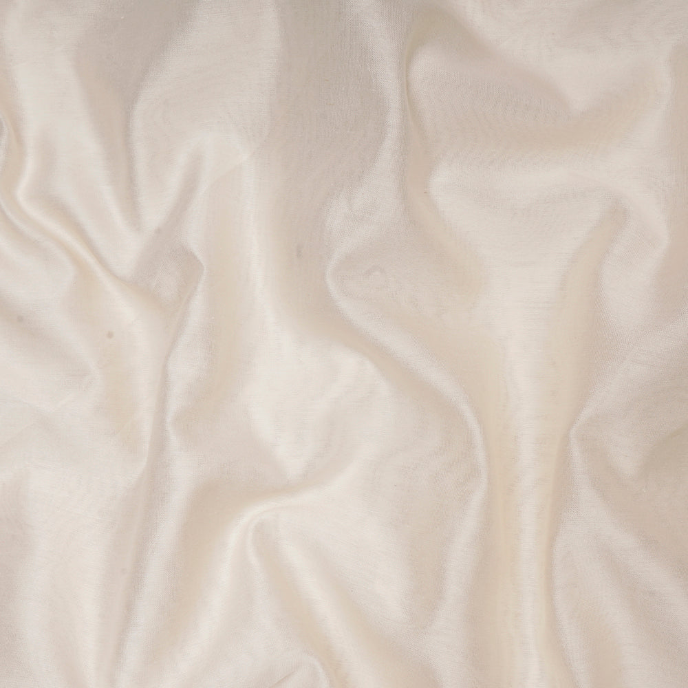 Off-White Dyeable Plain Fine Chanderi Fabric
