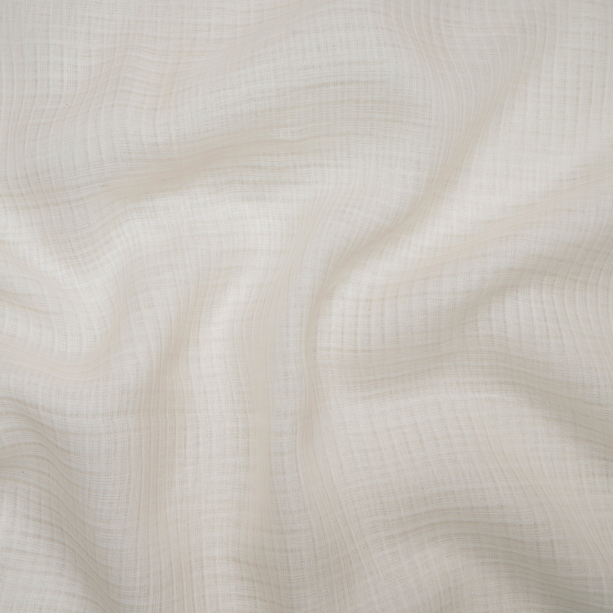 White Color Handwoven Kota Silk Fabric
