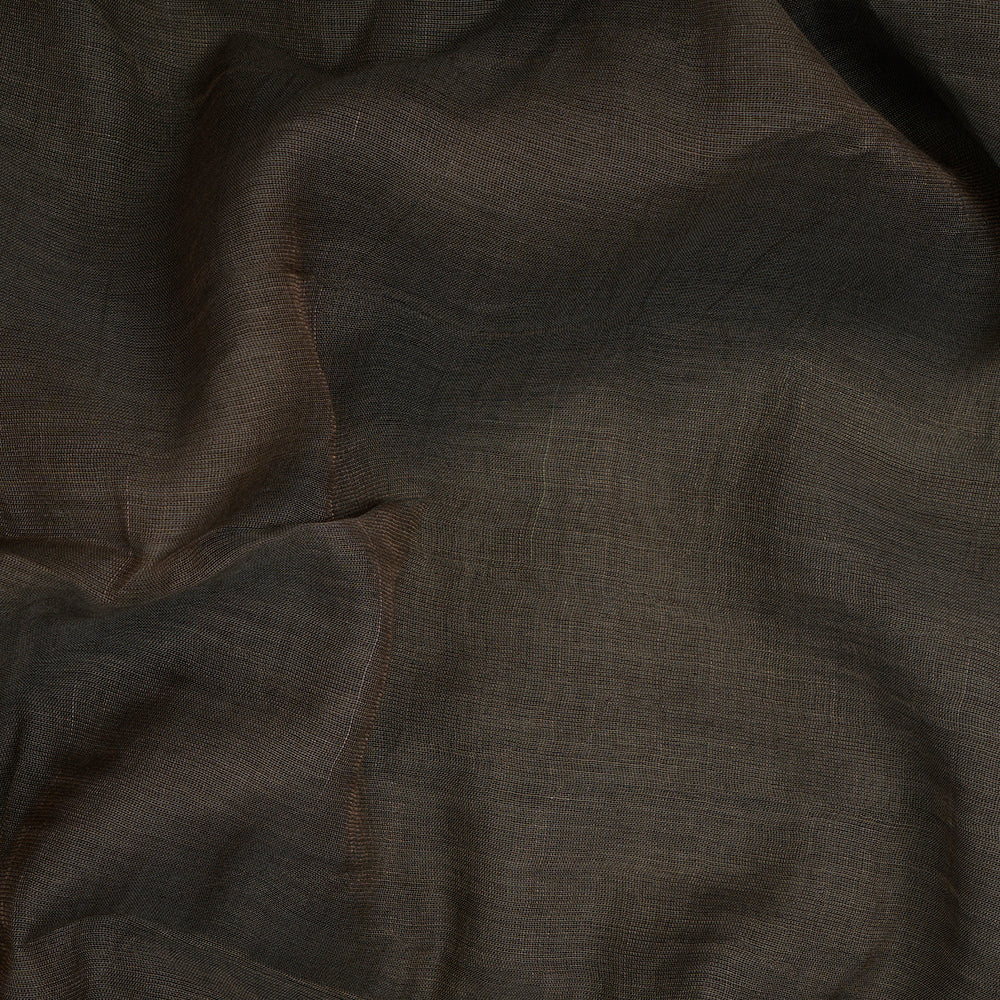 Dark Grey Color Piece Dyed Fine Tissue Chanderi Fabric