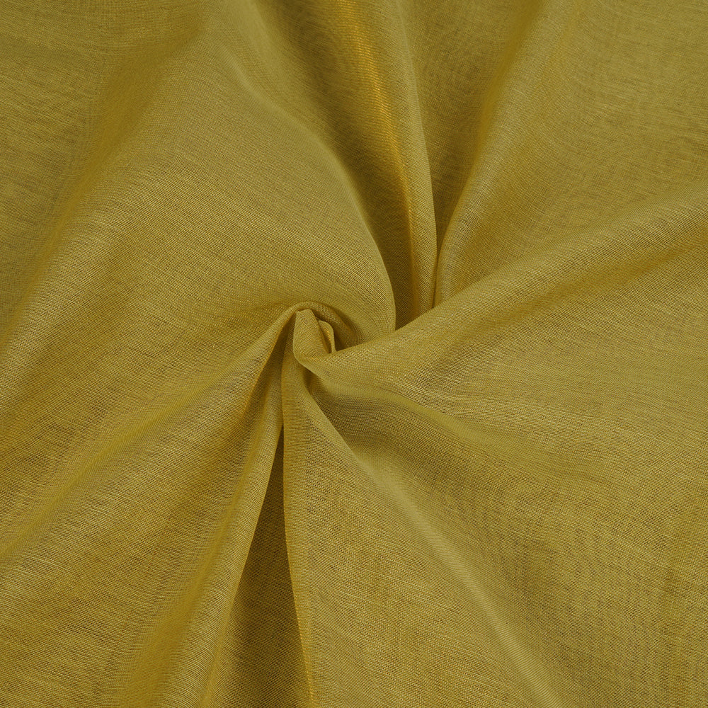 Green Color Piece Dyed Tissue Chanderi Fabric