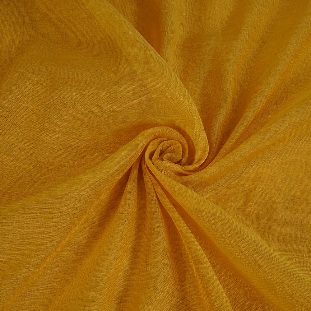 Yellow Color Golden Tissue Chanderi Fabric
