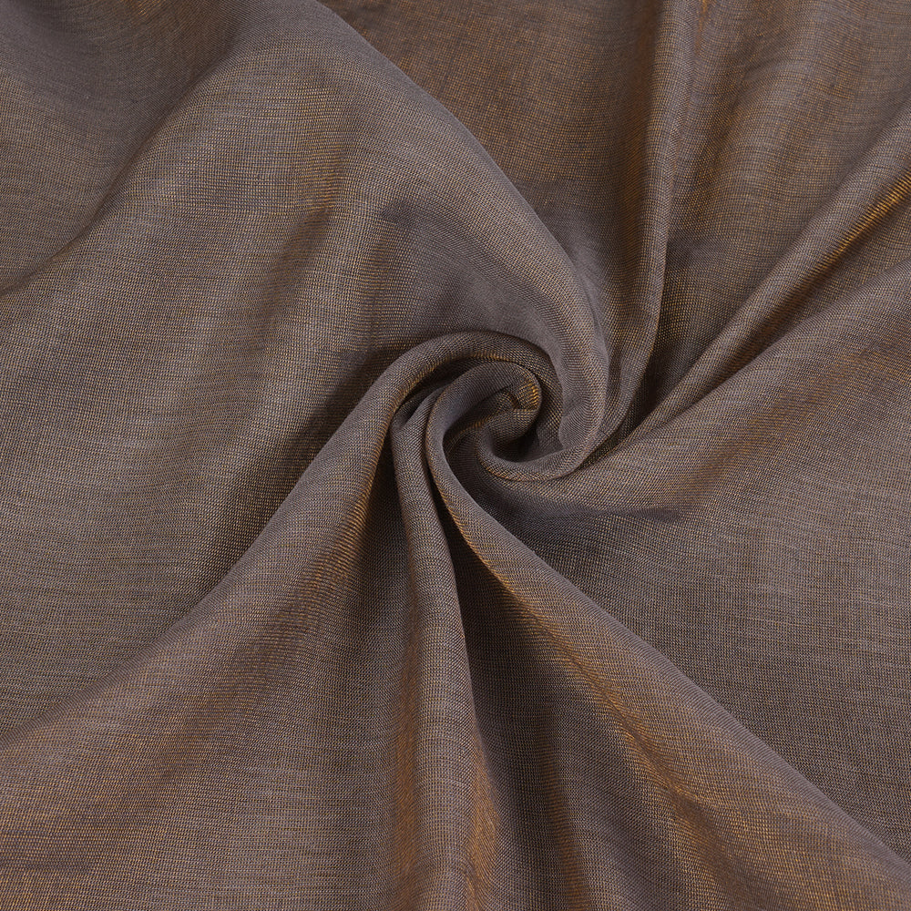 Grey Color Piece Dyed Tissue Chanderi Fabric