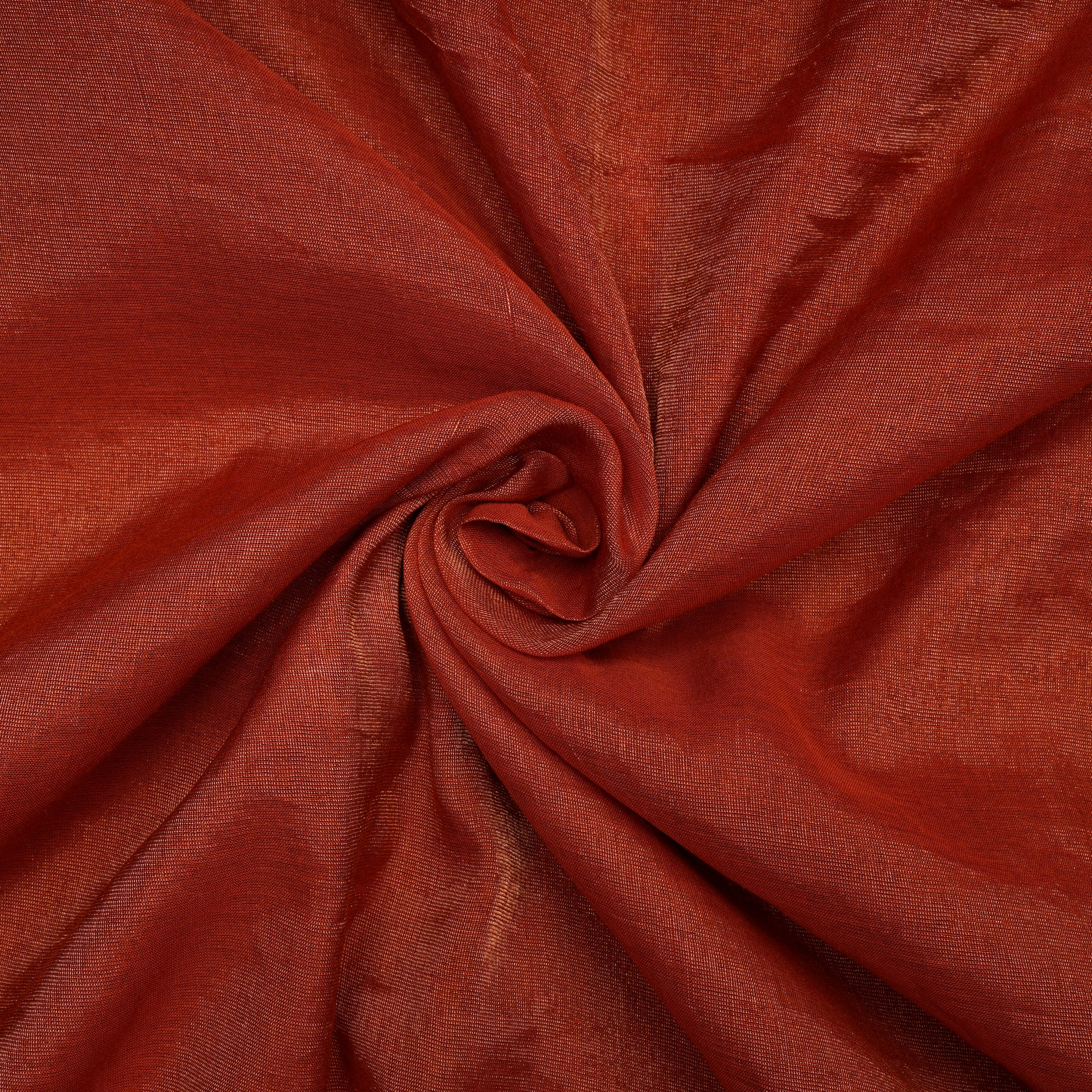 Orange-Gold Piece Dyed Pure Tissue Chanderi Fabric