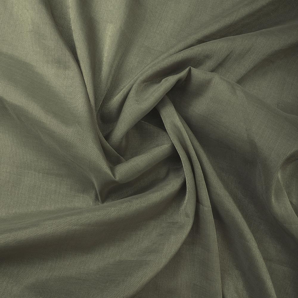 Grey Color Pure Tissue Chanderi Fabric