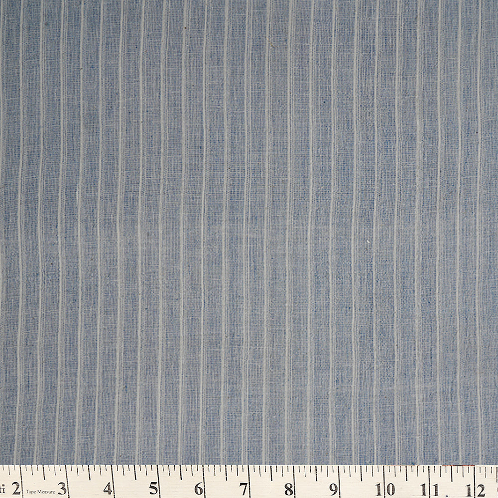 Blue Color Handwoven Handspun Muslin Cotton Fabric