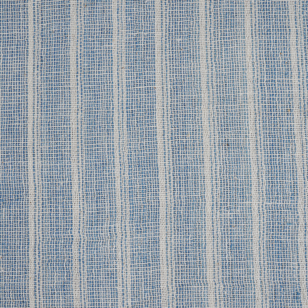 Blue Color Handwoven Handspun Muslin Cotton Fabric