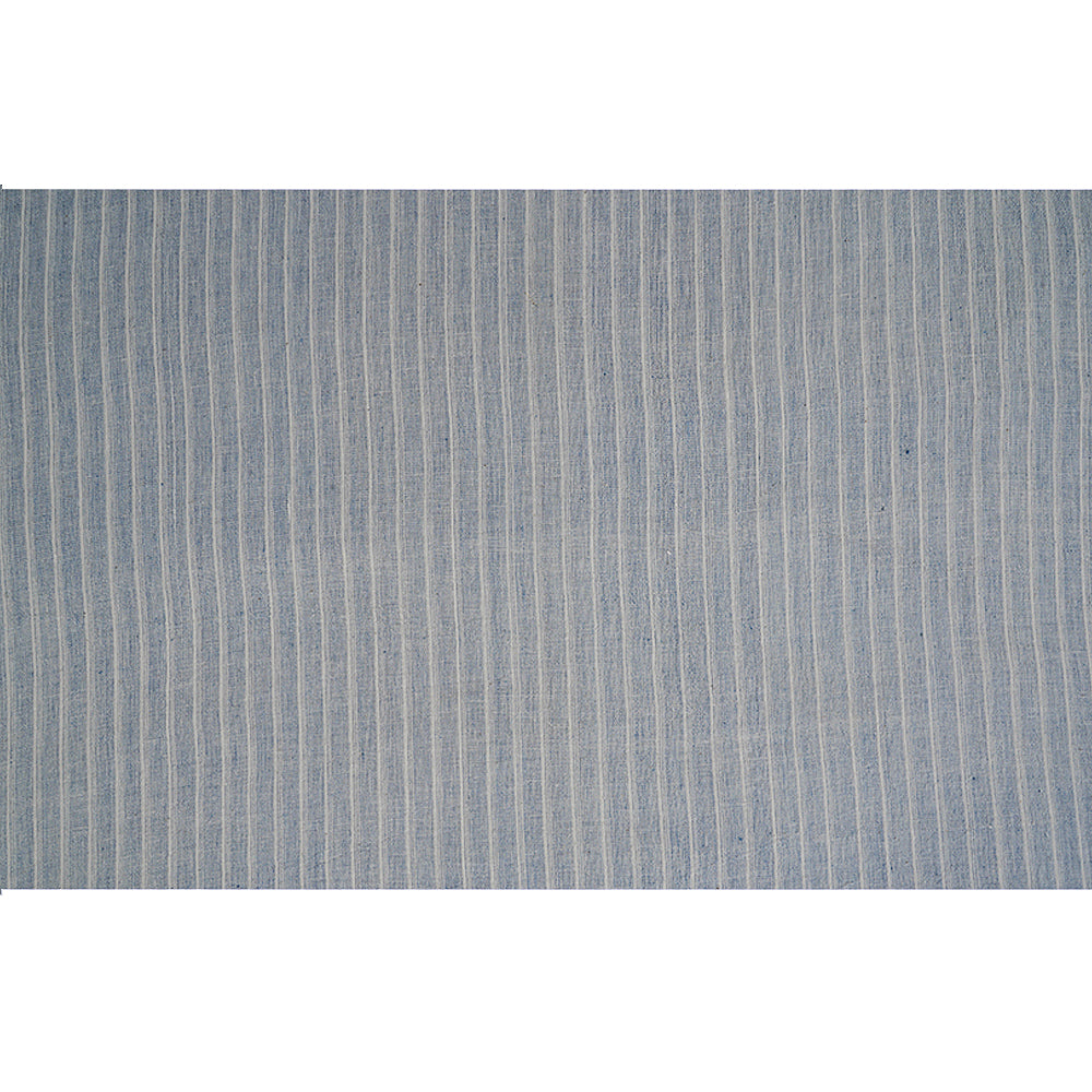 Blue Color Handwoven Handspun Muslin Cotton Fabric