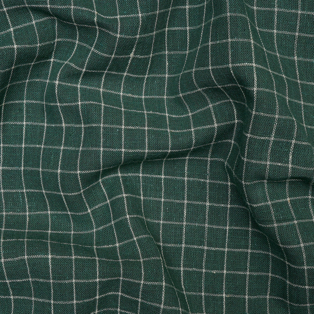 Green Woven Handspun Handwoven Kala Cotton Fabric
