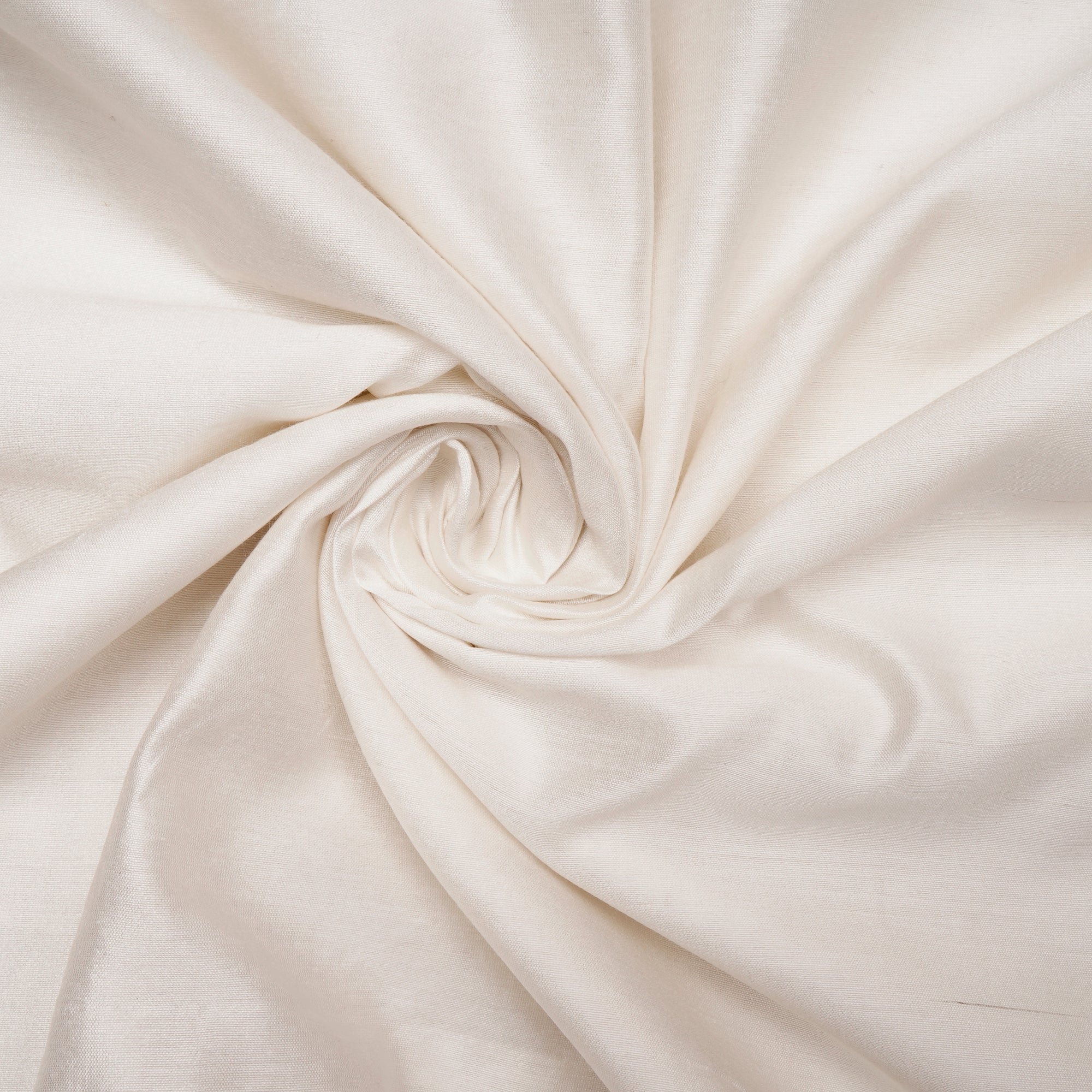 Off-White Color Spun Silk Dyeable Fabric