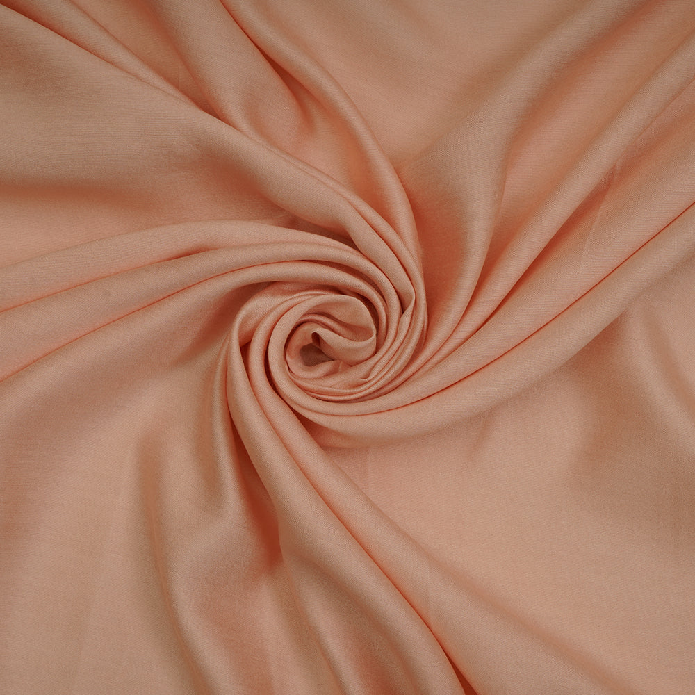 Peach Color Spun Silk Fabric