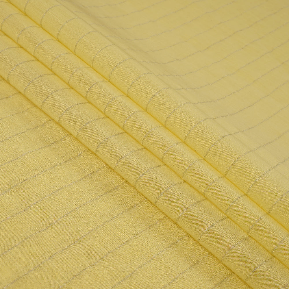 Yellow Color Piece Dyed Fancy Chanderi Fabric
