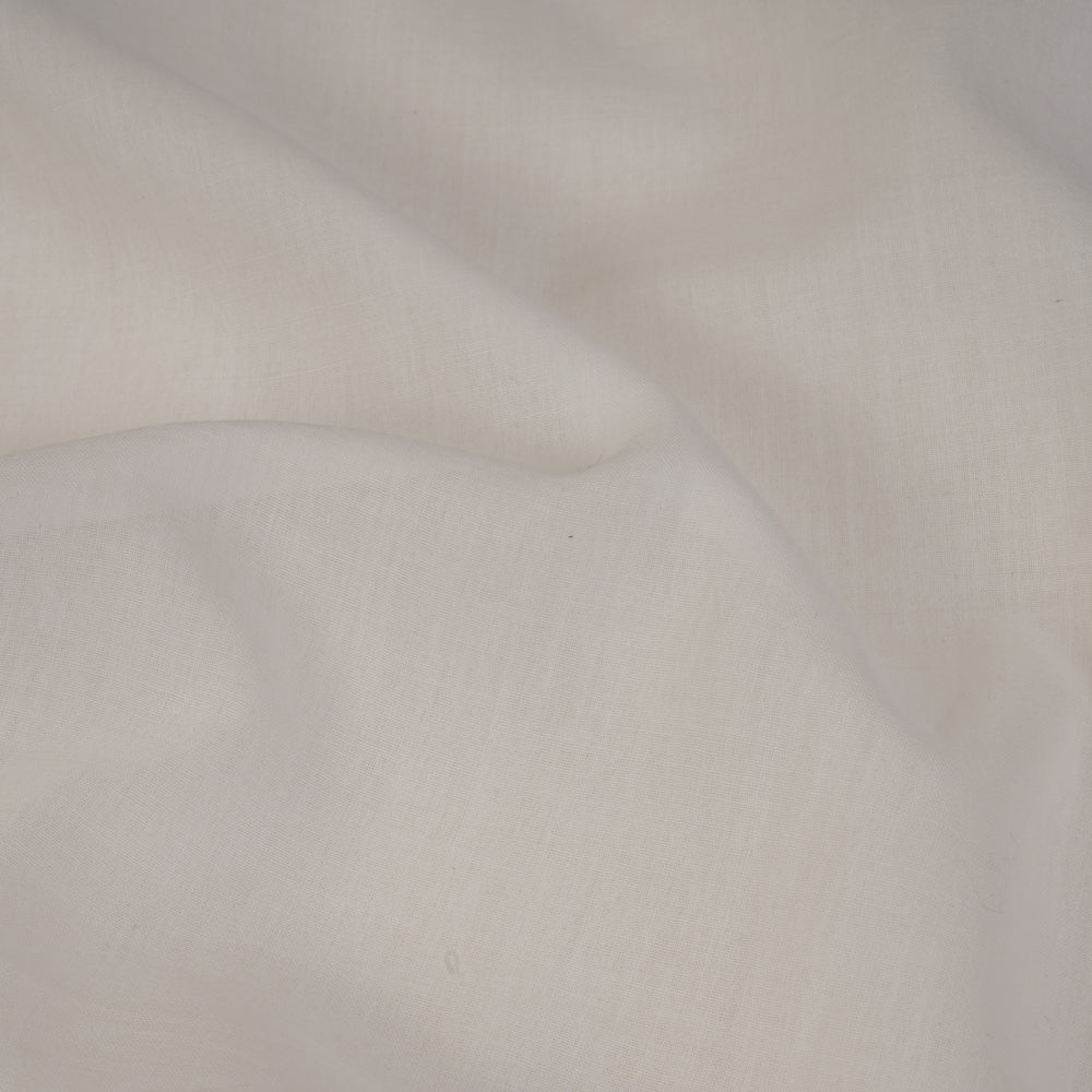 Off- White Color Handwoven Muslin Cotton Dyeable Fabric
