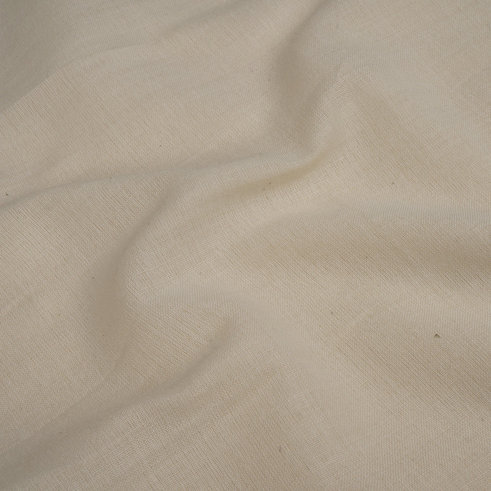 Off White Color Cotton Wool Fabric