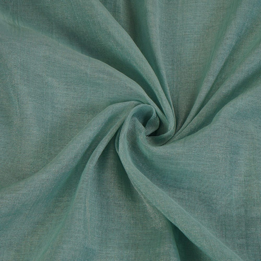 Mint Green Color Piece Dyed Tissue Chanderi Fabric