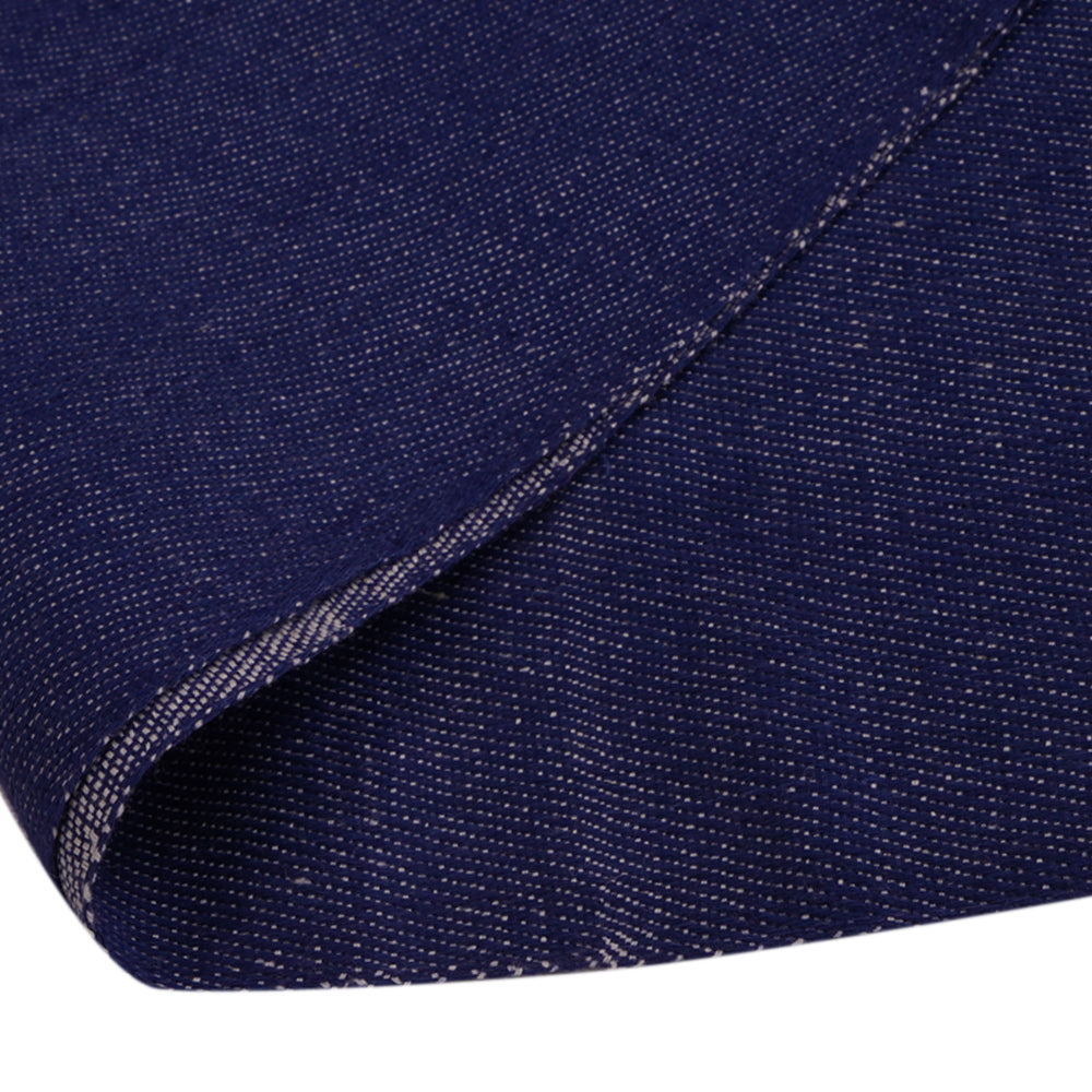 Blue Color Handspun Handwoven Cotton Denim Fabric