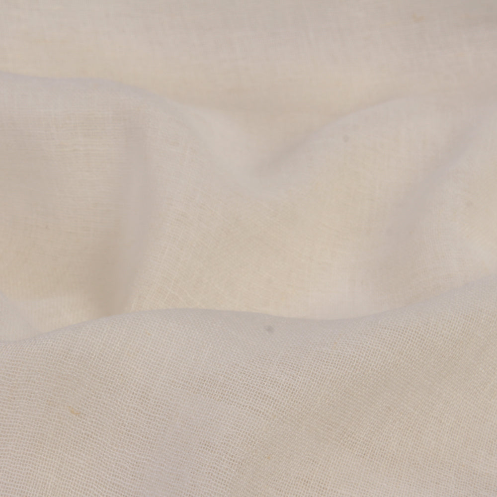 White Color Gauge Linen Fabric