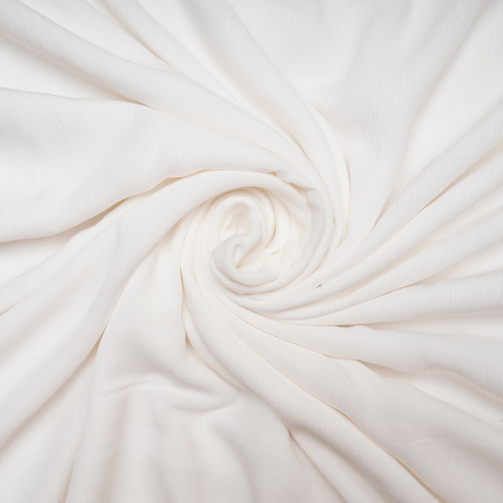 White Color Rayon Crepe Dyeable Fabric