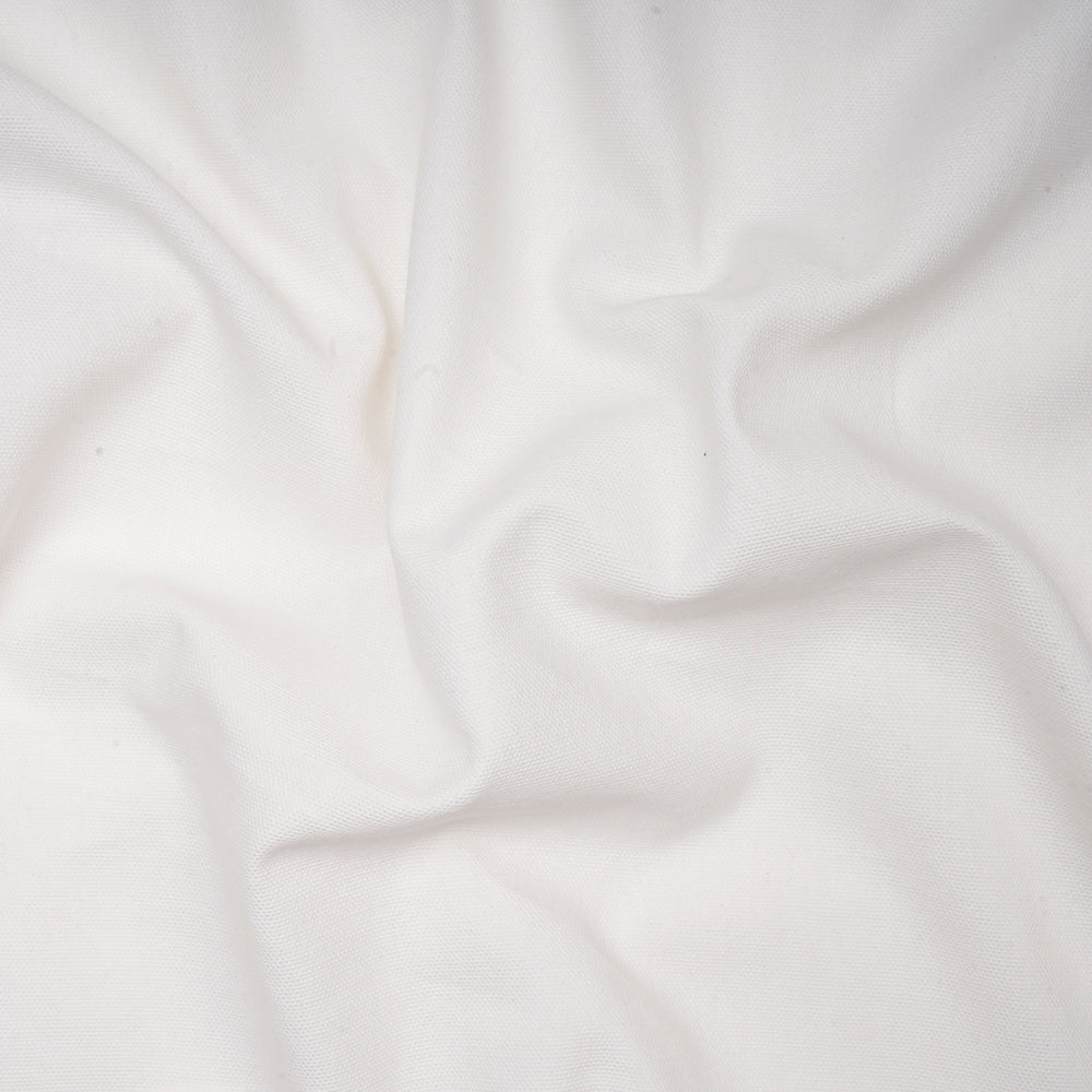 White Handspun Handwoven Dyeable Cotton Fabric