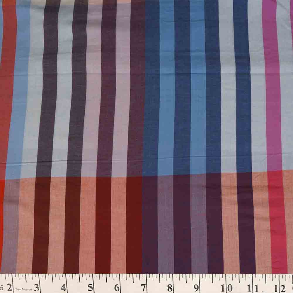 Multi Color Striped Cotton Fabric