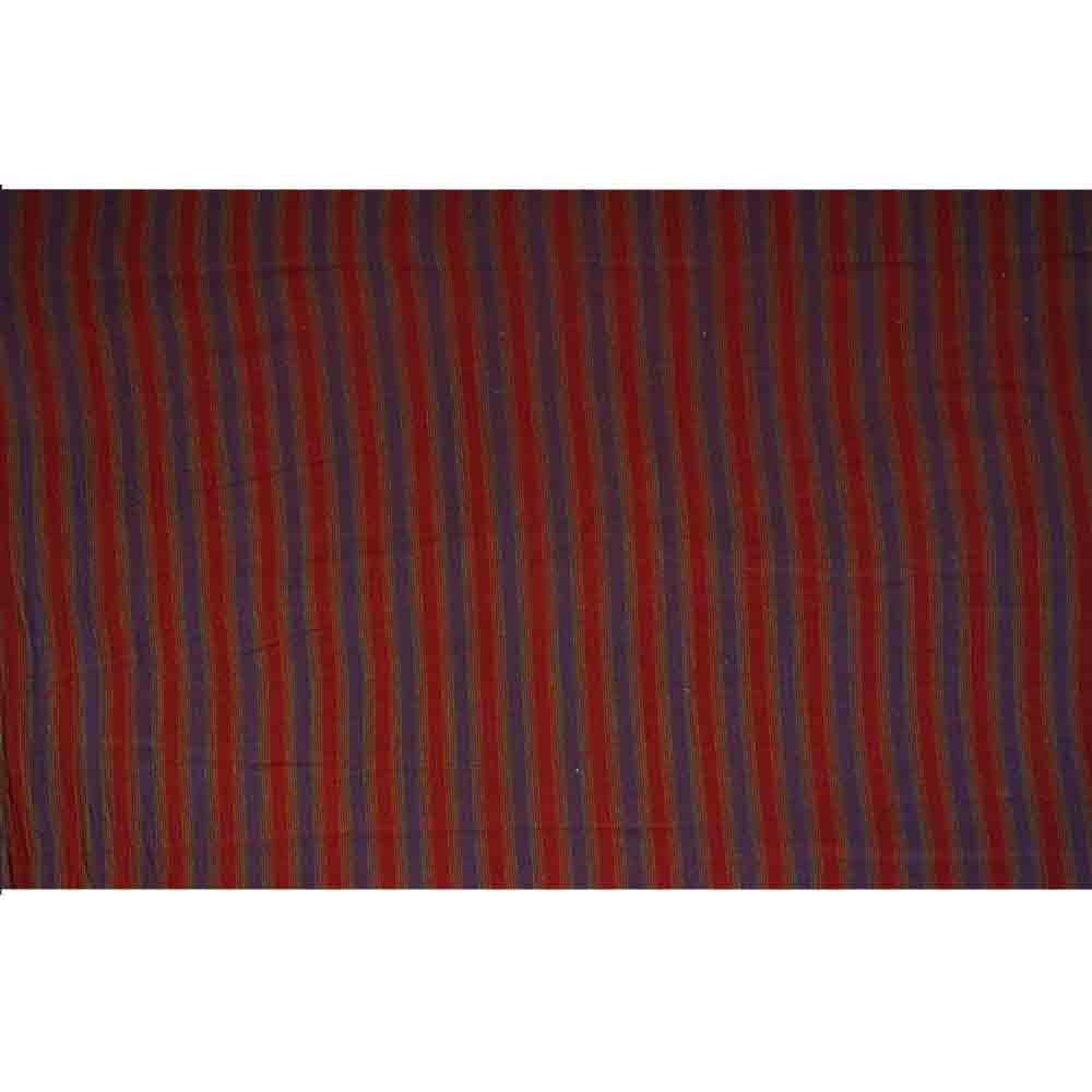 Red Color Handwoven Handspun Kala Cotton Fabric