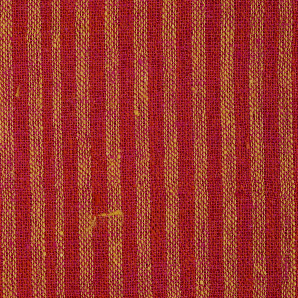 Red-Yellow Color Handwoven Handspun Kala Cotton Fabric