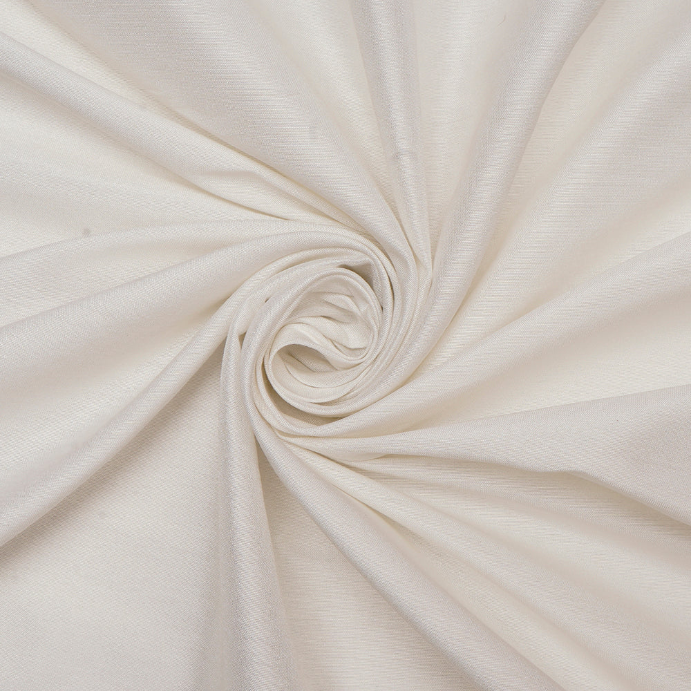 White Color Katan Art Silk Fabric