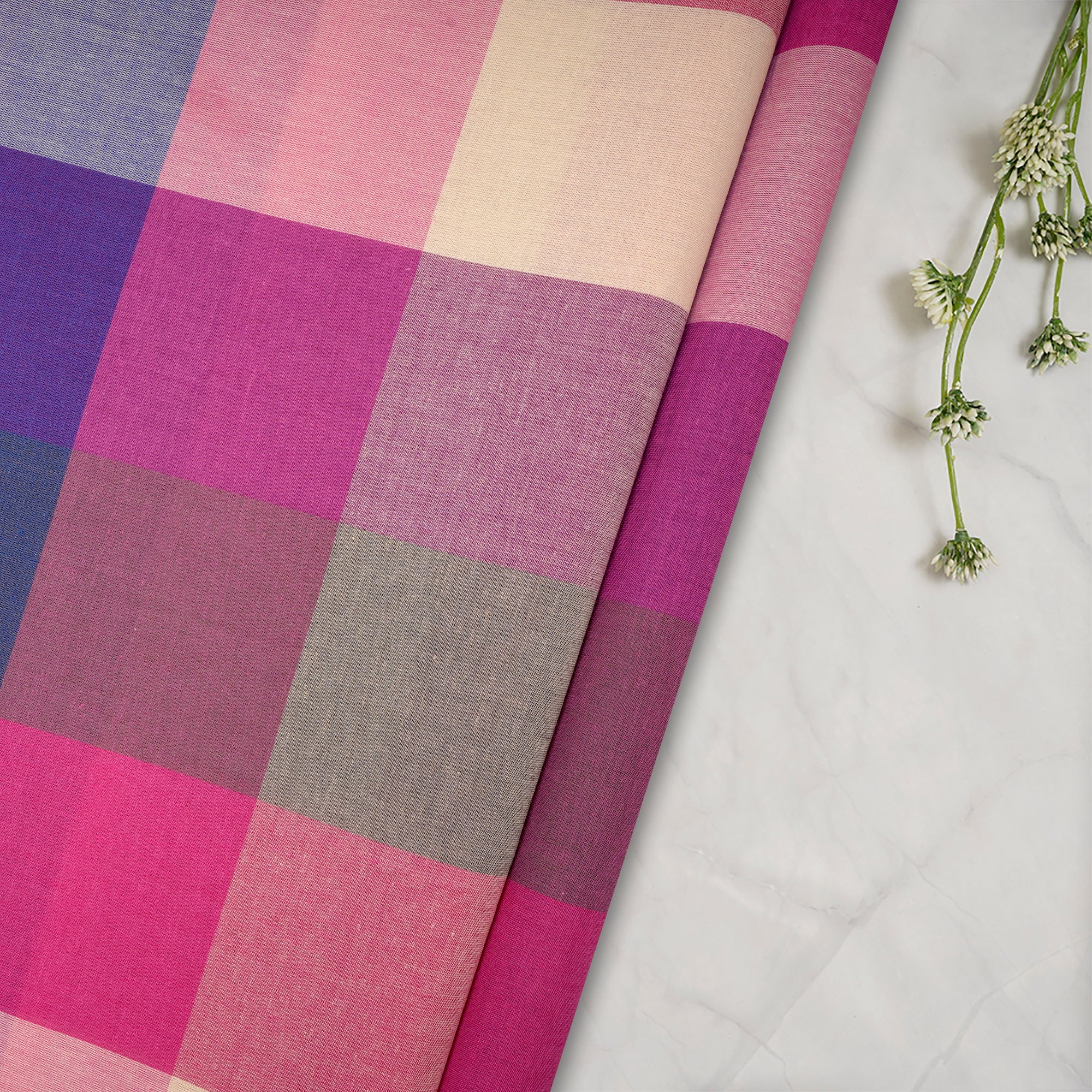 Buy Multi Color Check Pattern Woven Cotton Fabric 80403 2 FFAB buy-multi-color-check-pattern-woven-cotton-fabric-80403-2-ffab